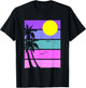 Retro 80s Aesthetic Palm Trees 1990s Tropical Vaporwave T-Shirt - T-Shirt | Black