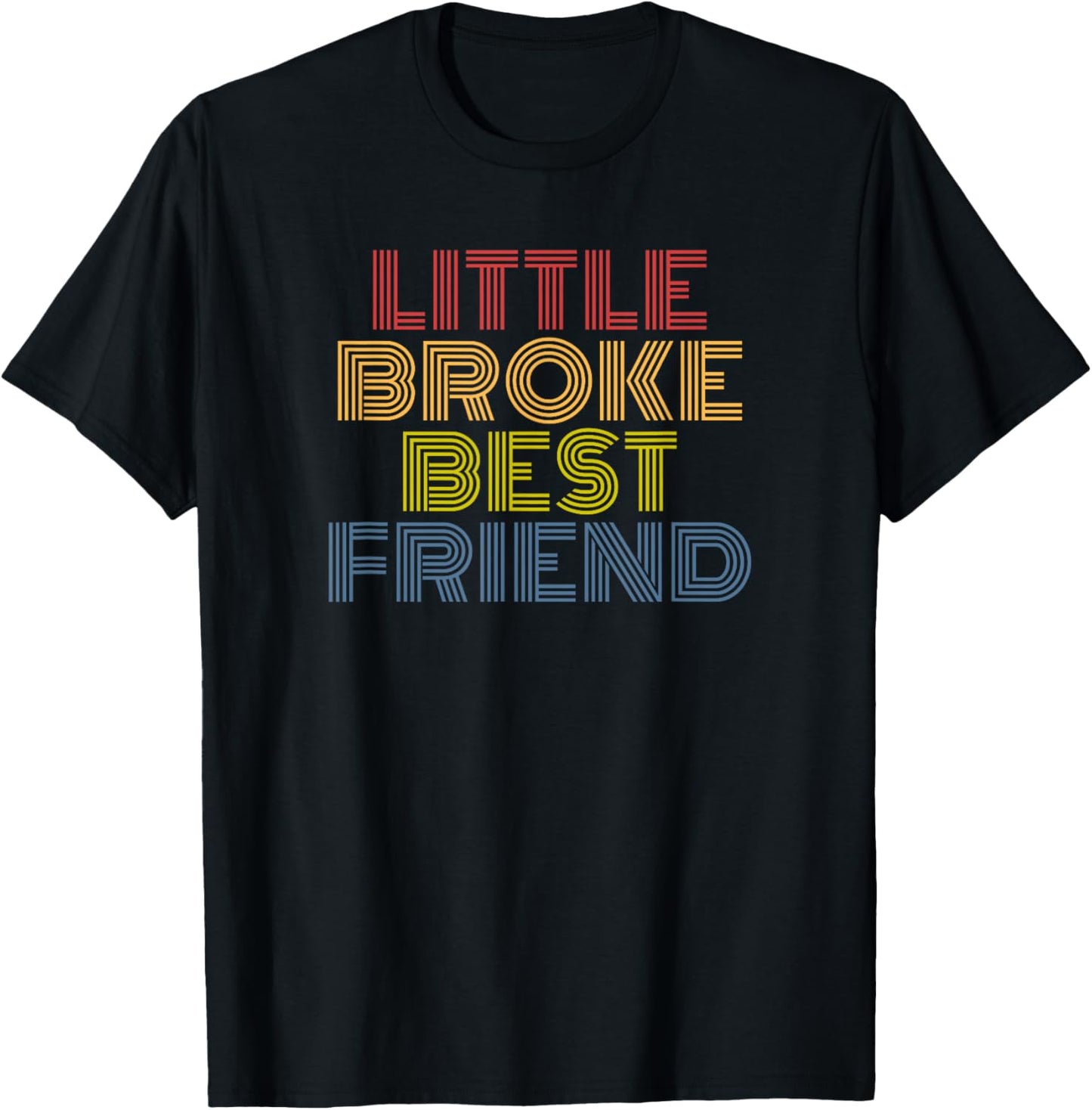 Little Broke Best Friend retro 70s vintage T-Shirt - T-Shirt | Black