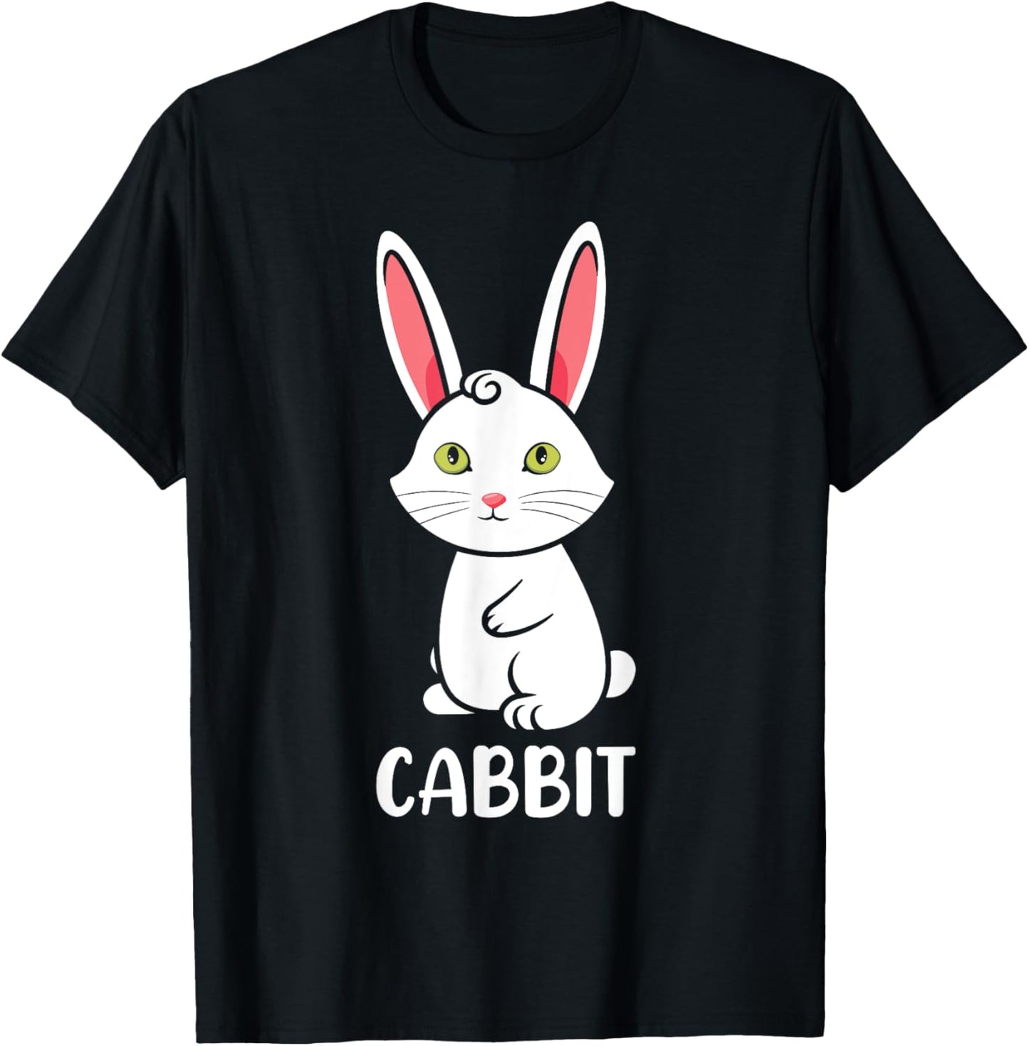 Lovely cat holder clothing cat rabbit lover cabbit Men Women T-Shirt - T-Shirt | Black