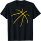 Basketball Sport with Yellow Color T-Shirt - T-Shirt | Black
