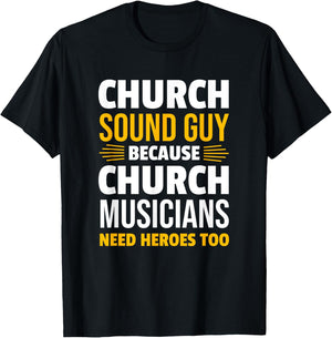 Audio Technician Church Sound Engineer Gift T-Shirt - T-Shirt | Black