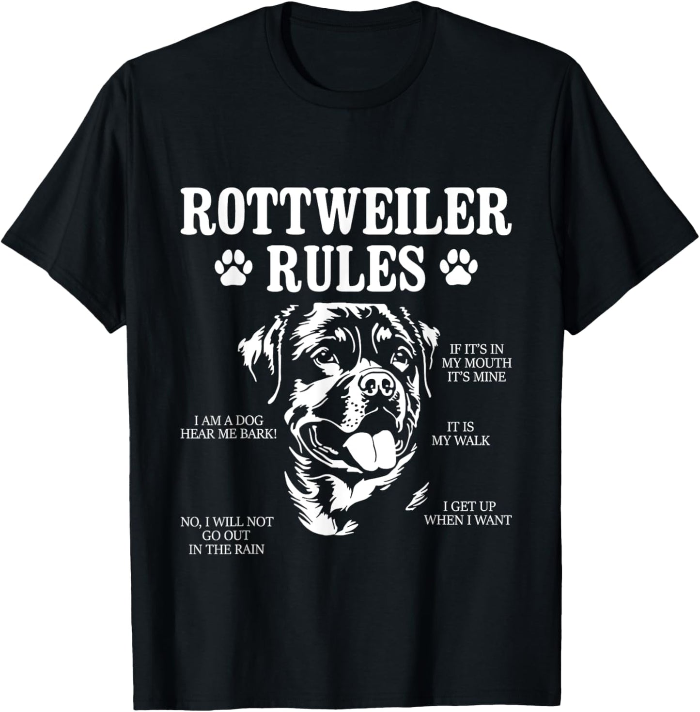 Rottweiler Rules - Puppy Owner Dog Breeder Veterinarian T-Shirt - T-Shirt | Black