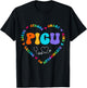 Cute PICU Nurse Appreciation Nursing T-Shirt - T-Shirt | Black
