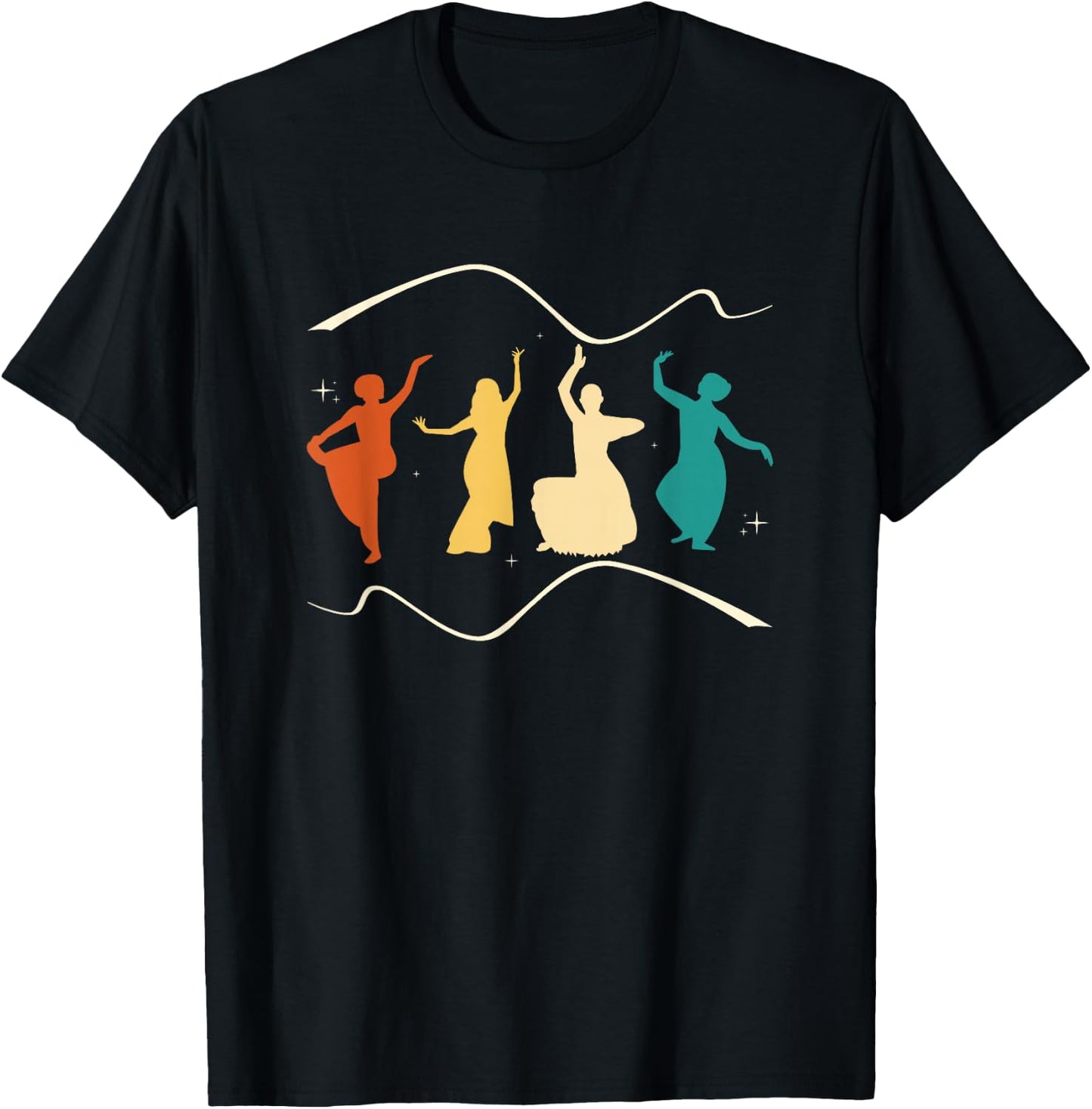 Indian Dance Design for a Bharatanatyam Dancer T-Shirt - T-Shirt | Black