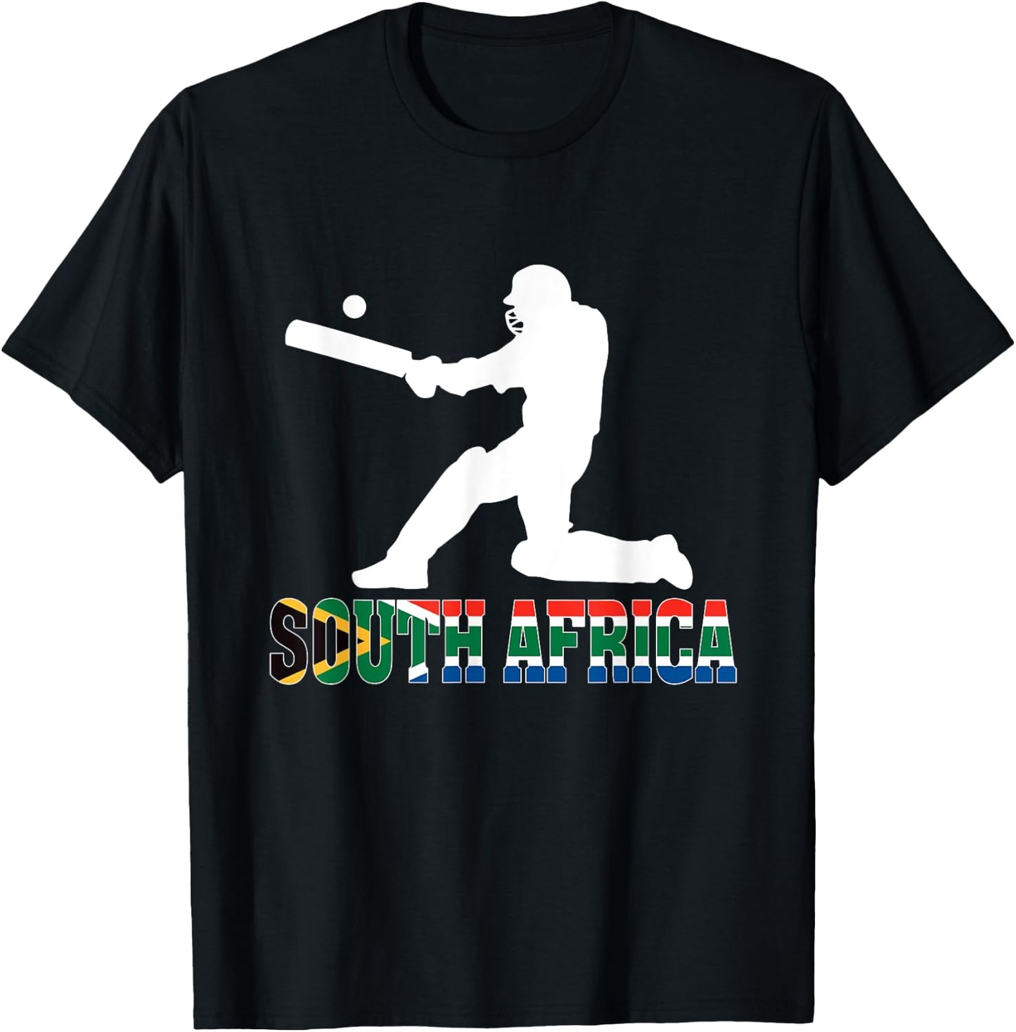 South Africa Cricket Fan Jersey 2025 Afrikaans Cricket T-Shirt - T-Shirt | Black