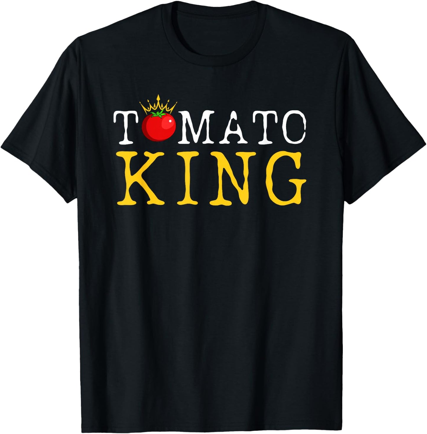 Vintage Tomato King Dad Vegetable Fathers' Day Gardener T-Shirt - T-Shirt | Black