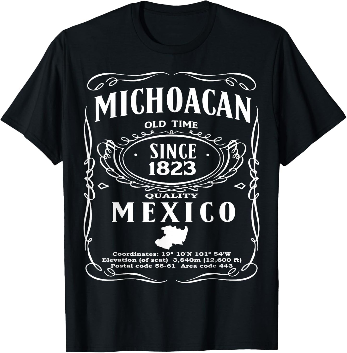 Michoacan Mexico Souvenir Michoacano Morelia Michoacanas T-Shirt - T-Shirt | Black