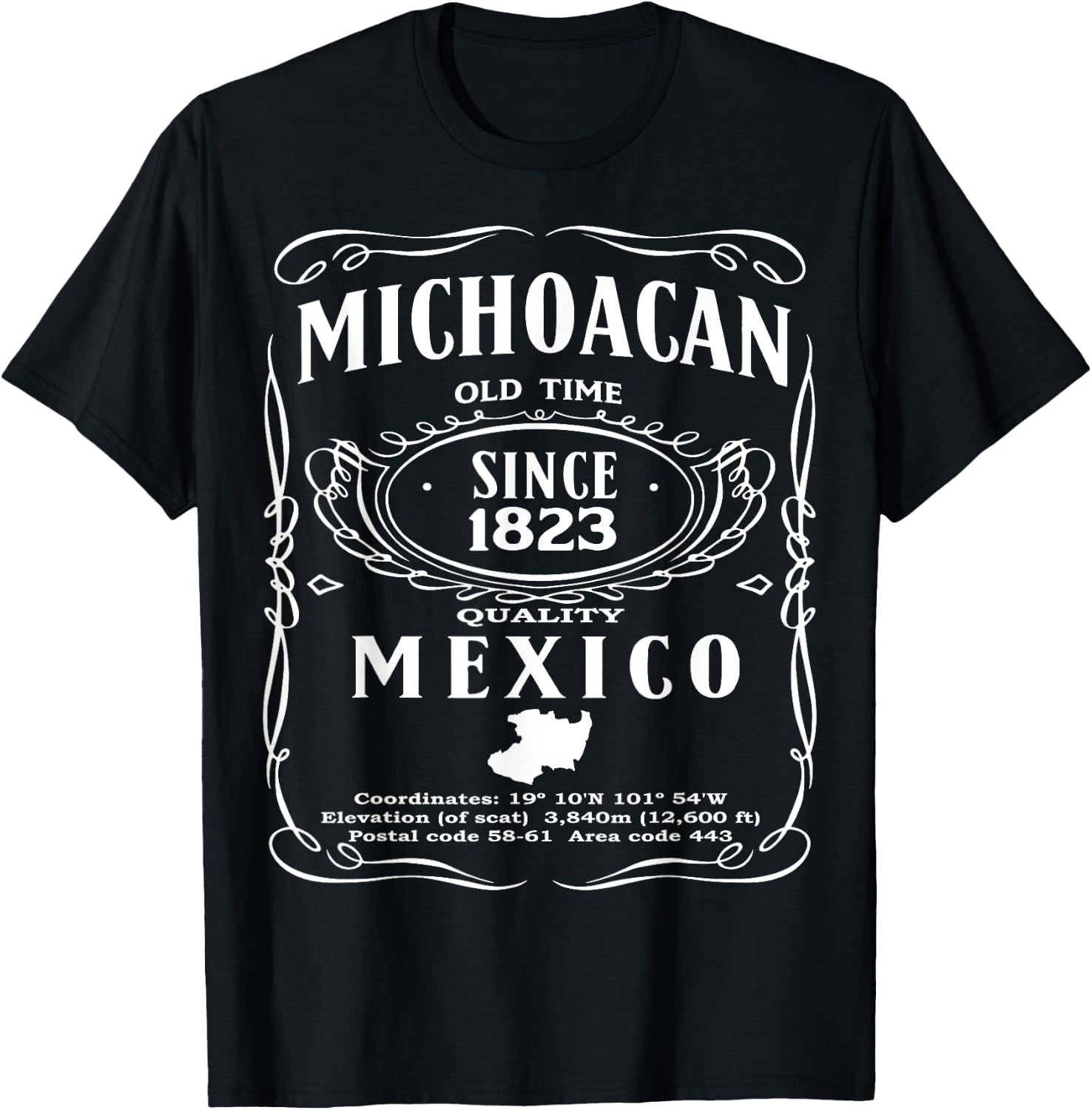 Michoacan Mexico Souvenir Michoacano Morelia Michoacanas T-Shirt - T-Shirt | Black