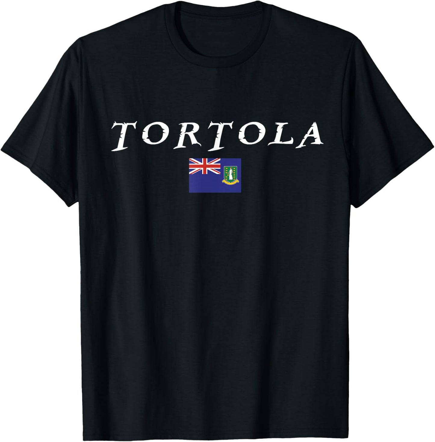 Tortola,, Caribbean National Flag of the B.V.I. T-Shirt - T-Shirt | Black