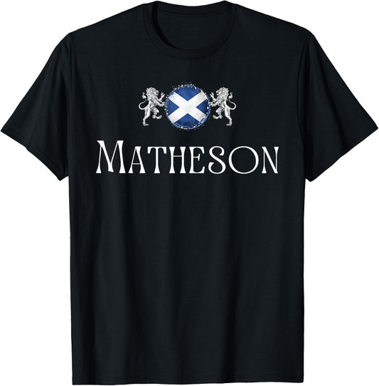 Matheson Clan Scottish Family Name Scotland Heraldry T-Shirt - T-Shirt | Black