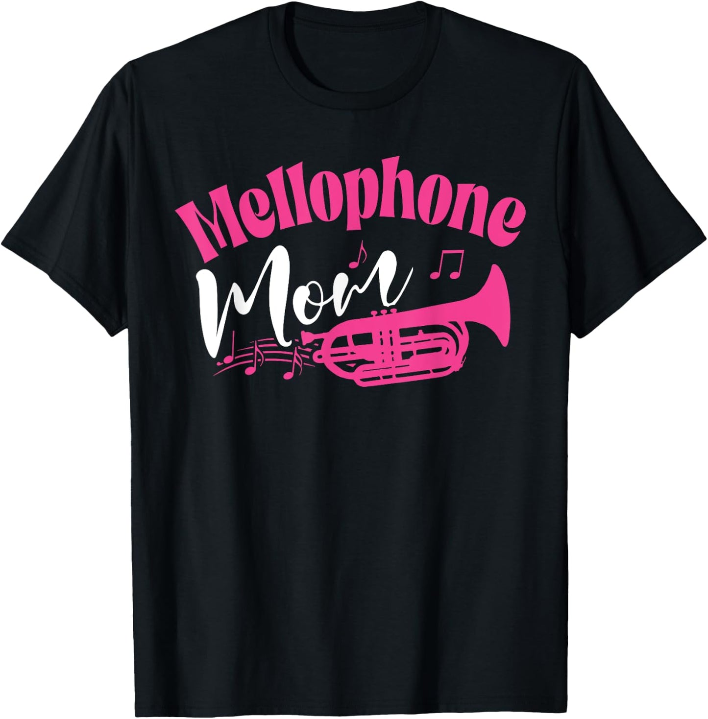 Mellophone Mom Marching Band Mother Mama Player T-Shirt - T-Shirt | Black
