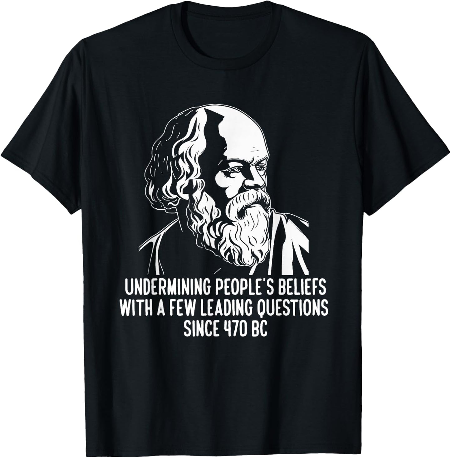 Funny Socrates The Socratic Method Classical Philosophy T-Shirt - T-Shirt | Black
