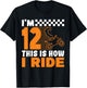 I'm 12 This is how I Ride Dirt Bike 12th Birthday T-Shirt - T-Shirt | Black