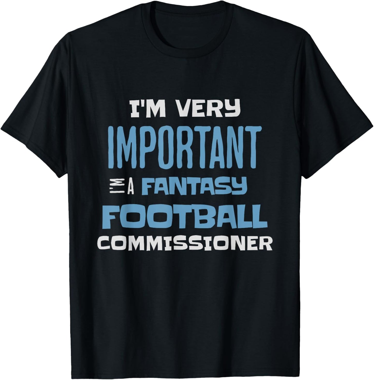 Funny Fantasy Football Commissioner, Respect The Commish T-Shirt - T-Shirt | Black
