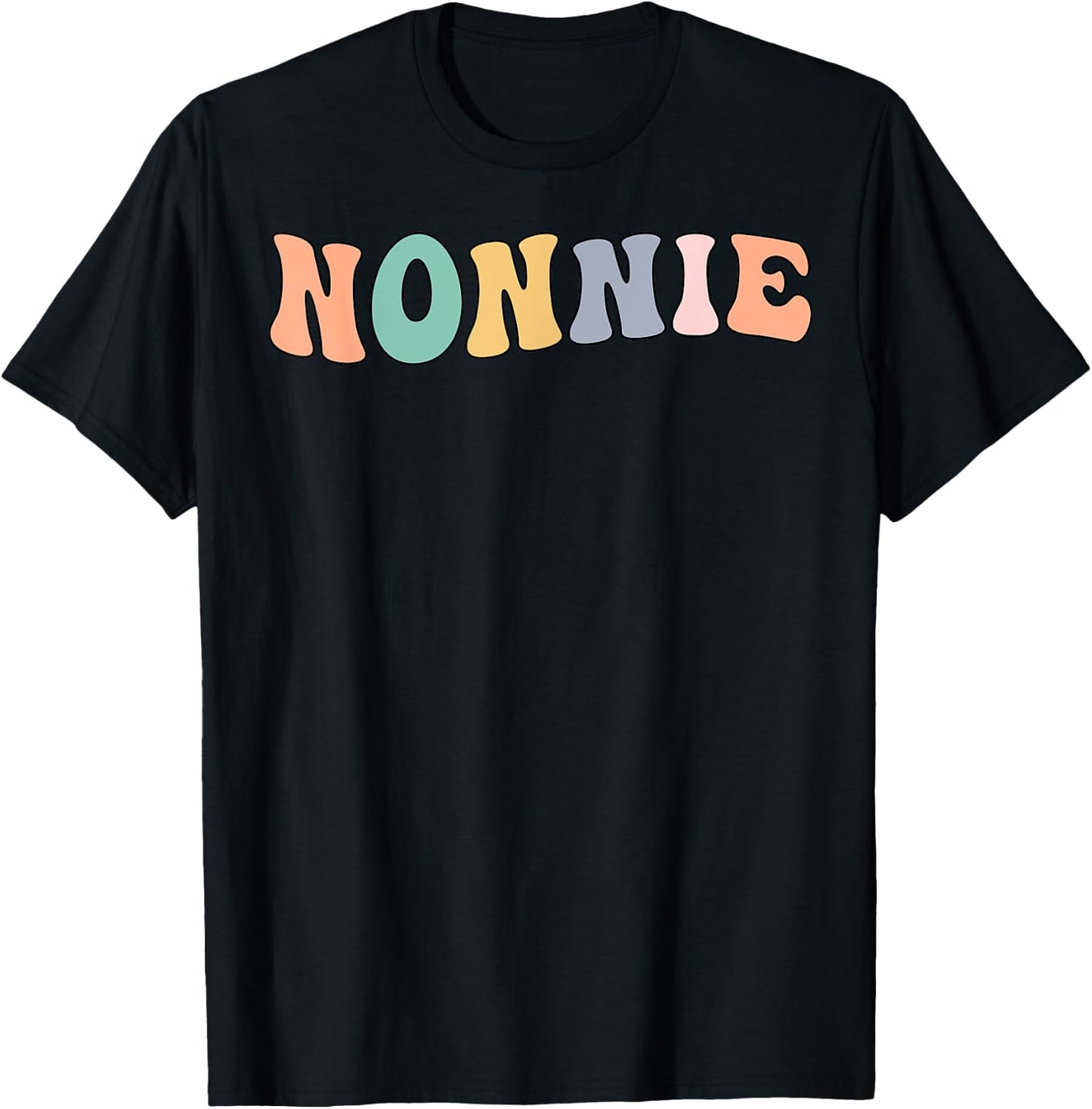 Groovy Nonnie Grandmother Nonnie Grandma T-Shirt - T-Shirt | Black