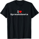 I Love Spreadsheets T-Shirt - T-Shirt | Black