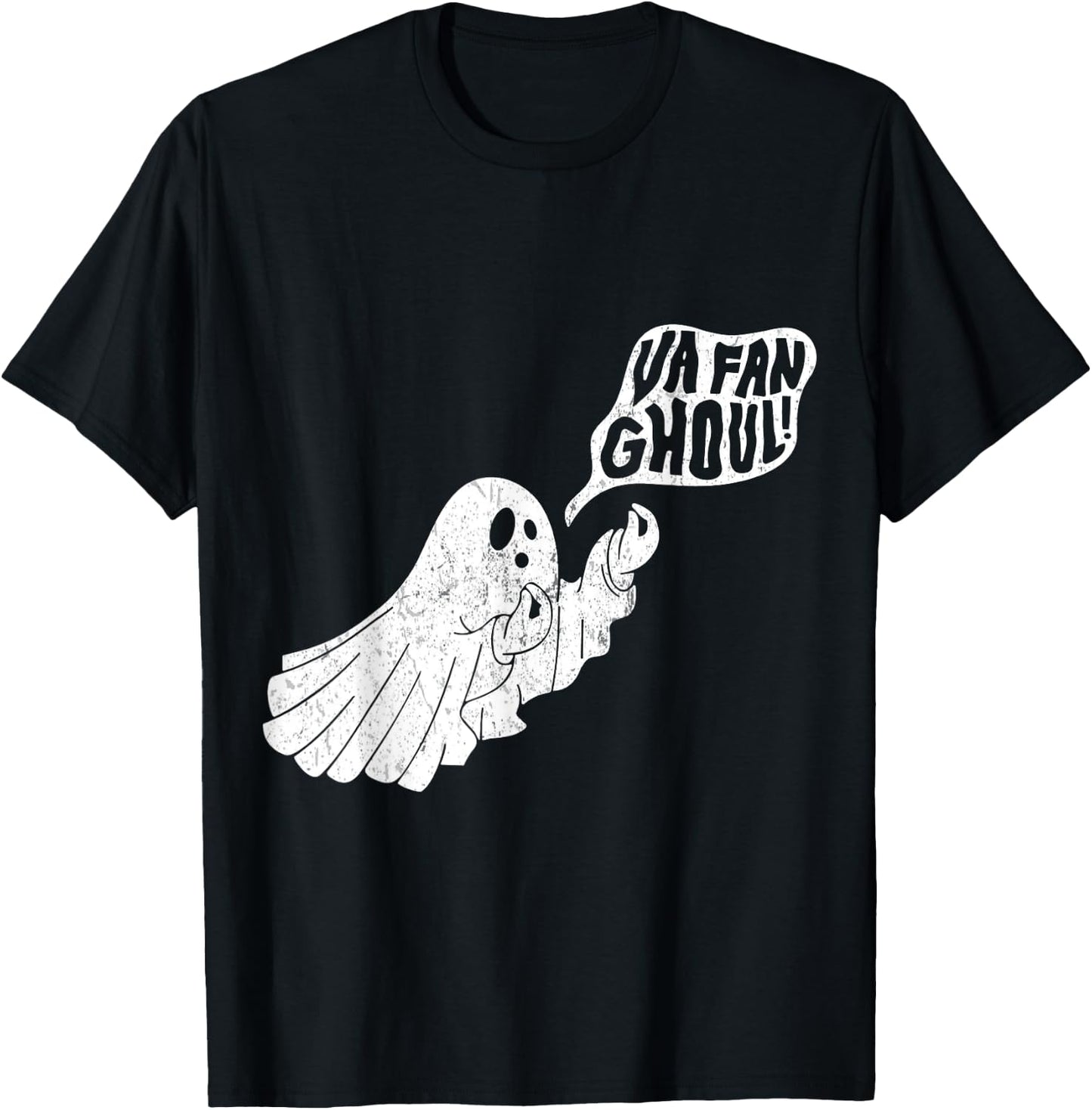 VA Fan Ghoul Funny Italian Ghost Halloween T-Shirt - T-Shirt | Black