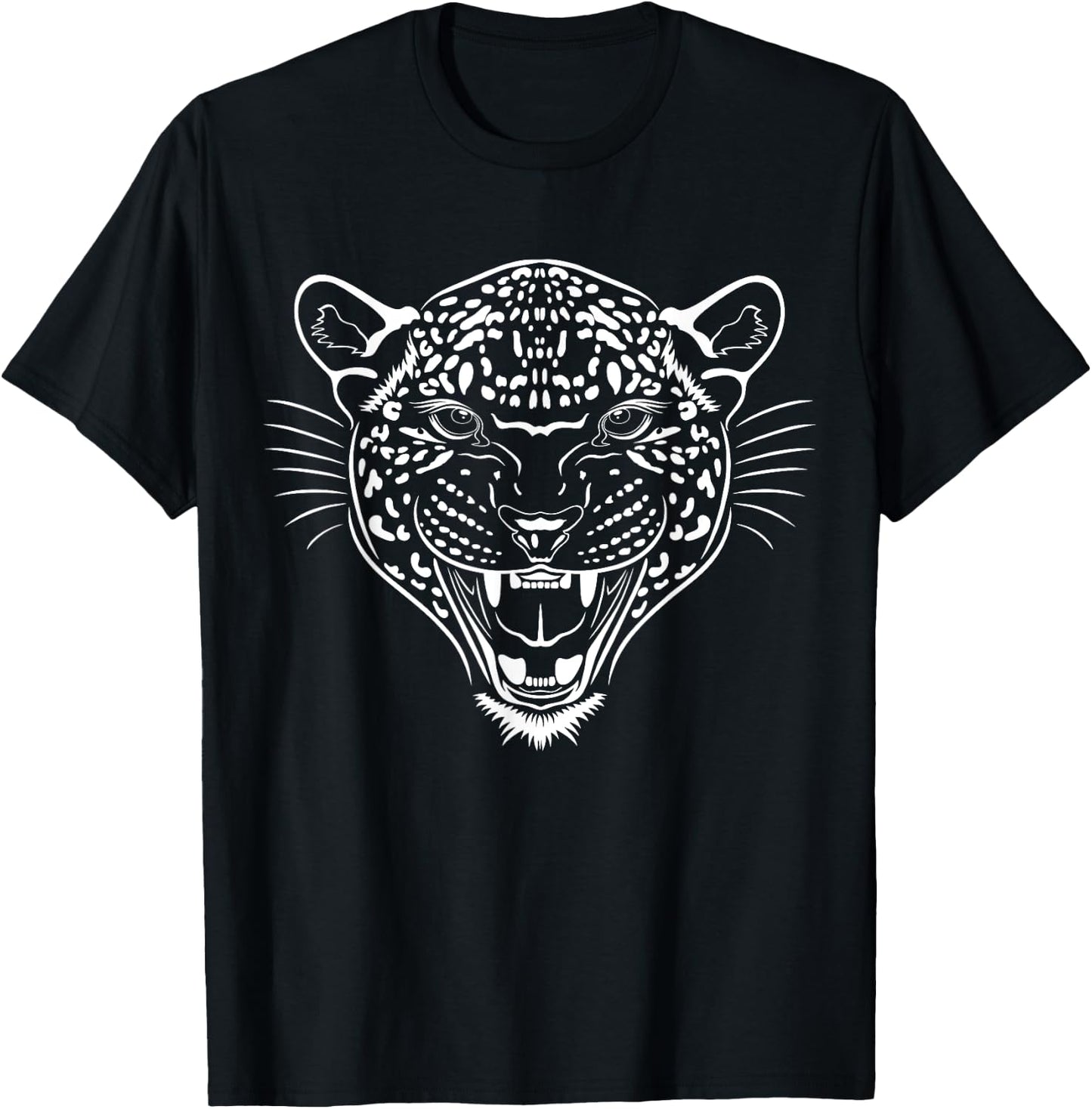 Leopard Head Leo Tattoo for Cat Wildcat Lovers Animal Print Women T-Shirt - T-Shirt | Black