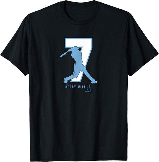 Bobby Witt Jr. 7 - Kansas City Baseball T-Shirt - T-Shirt | Black