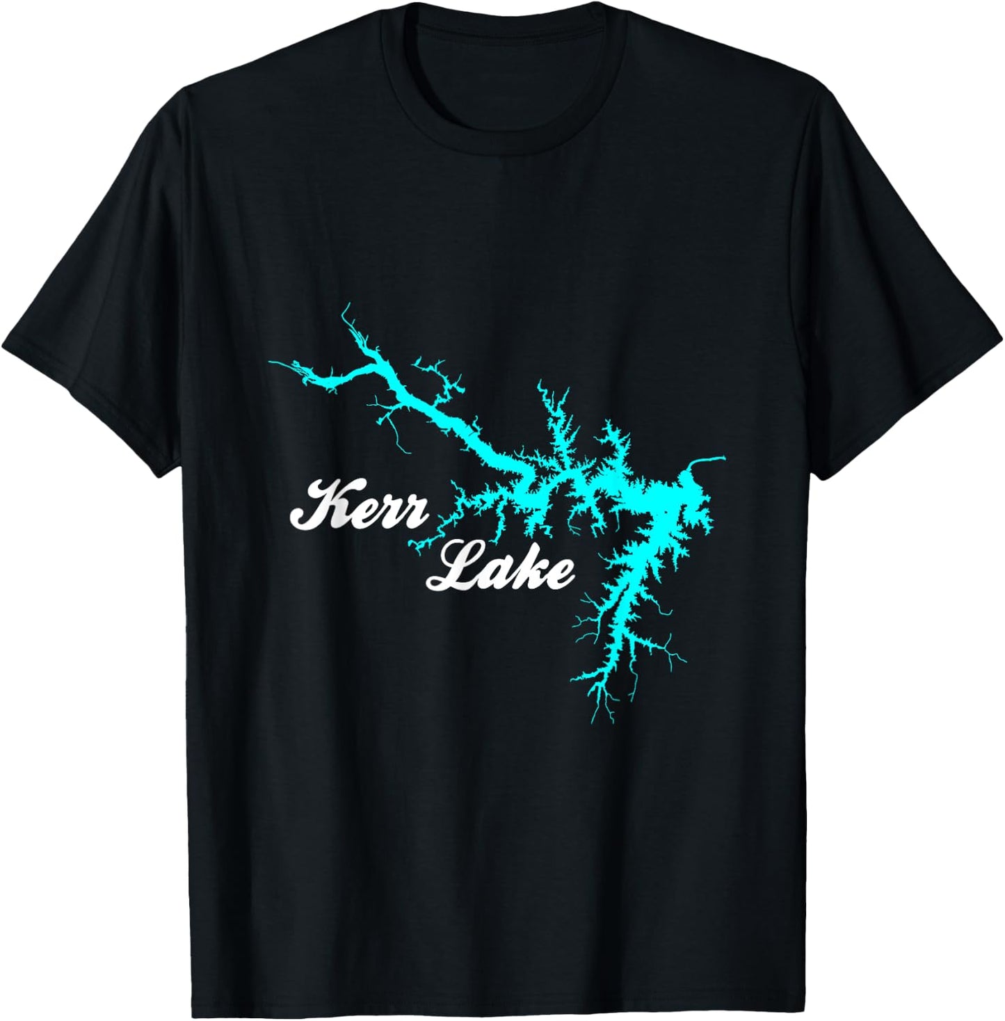 Minimalist Kerr Lake - North Carolina T-Shirt - T-Shirt | Black