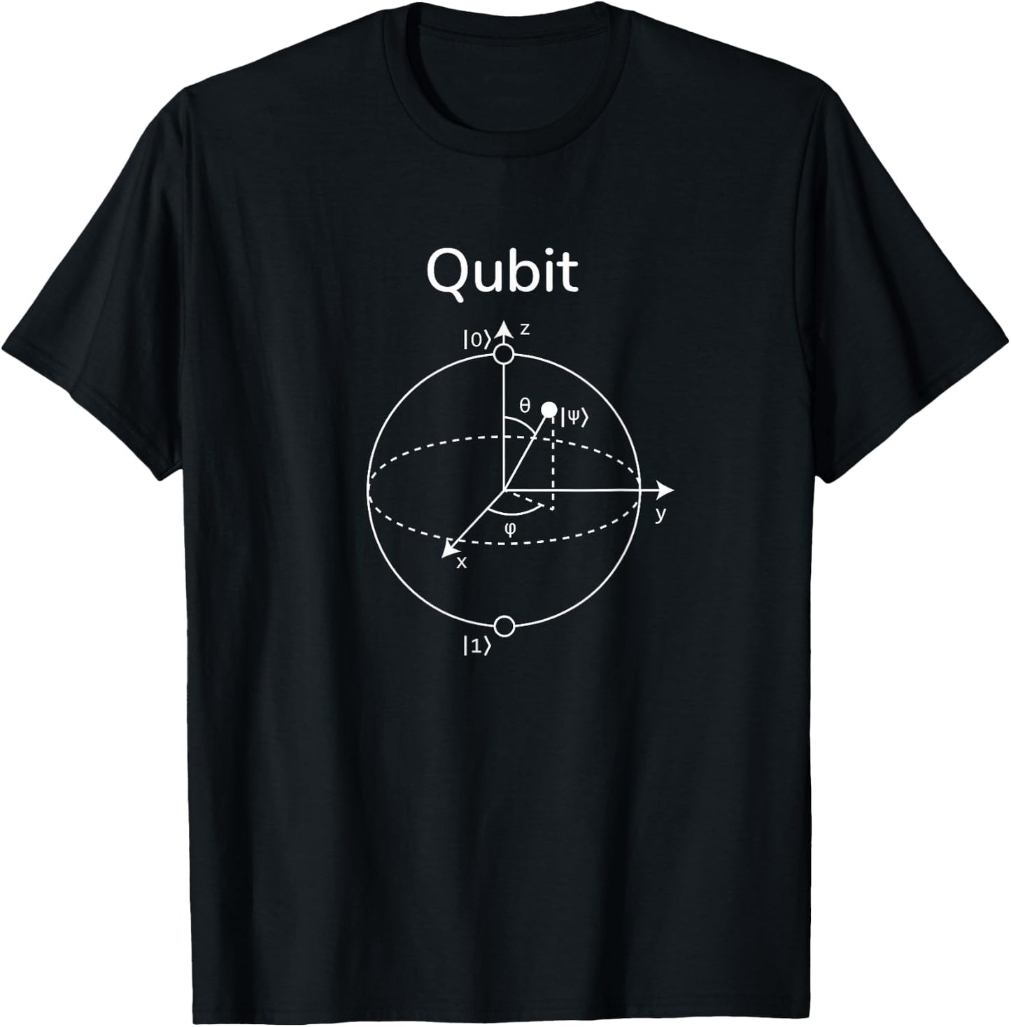 Qubit Original Concept Quantum Computing - -Adults, Black, Small, Short Sleeve T-Shirt - T-Shirt | Black