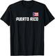 Puerto Rico Flag Puerto Rican Pride Athletic Style Country T-Shirt - T-Shirt | Black