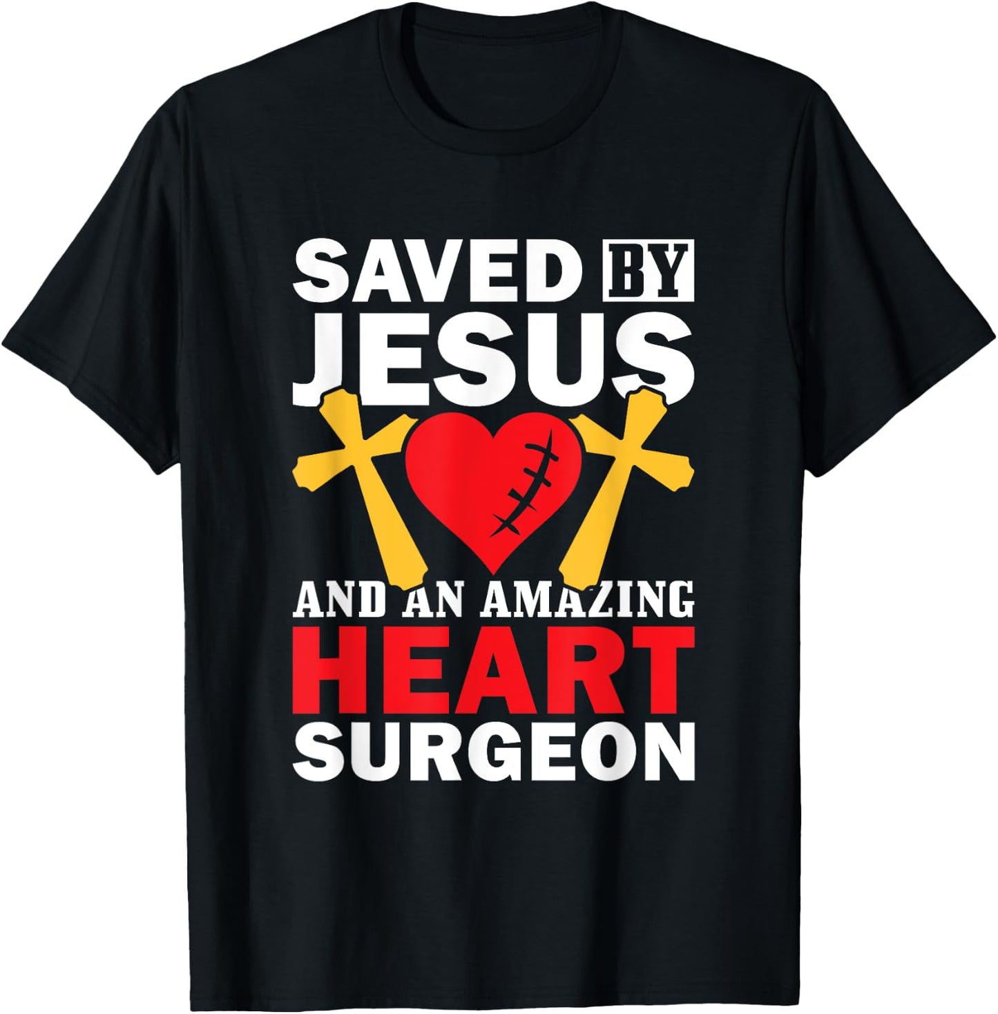 Open Heart Surgery Survivor Jesus Bypass Recovery T-Shirt - T-Shirt | Black
