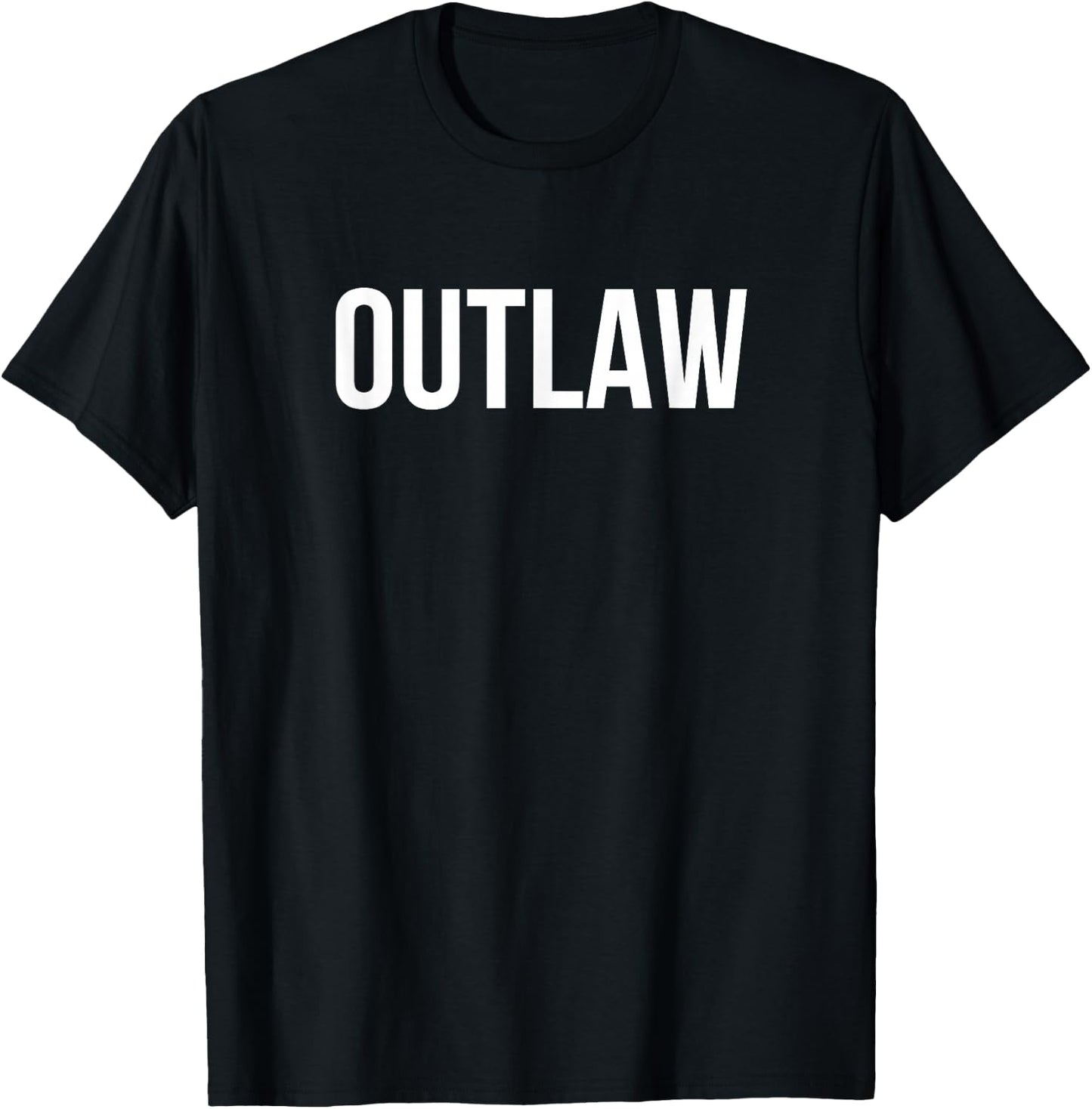 Outlaw Black -Adults , Small, Short Sleeve, , Classic Fit, 100% Cotton T-Shirt - T-Shirt | Black