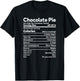 Chocolate Pie Nutrition Facts Funny Thanksgiving Calories T-Shirt - T-Shirt | Black
