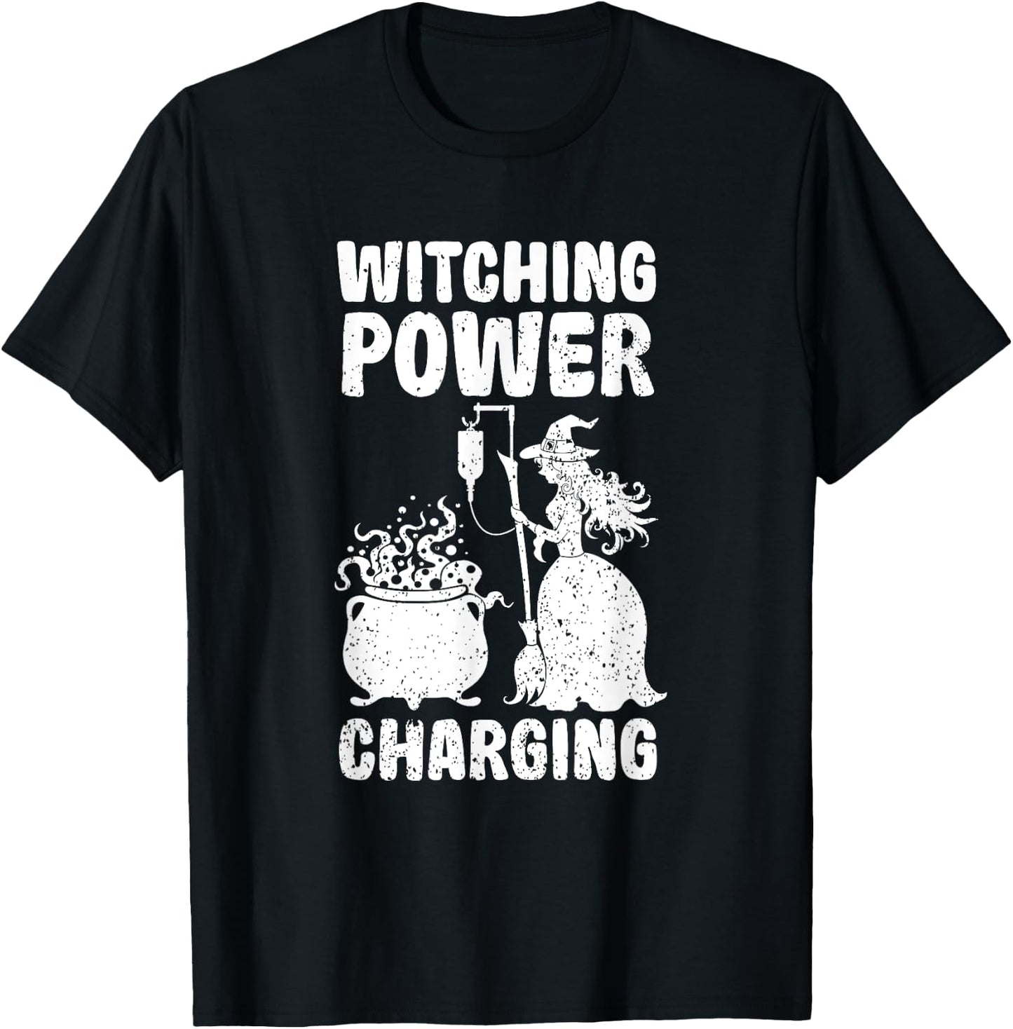 Funny Infusion Therapy Witch Power Halloween Doctor Meme T-Shirt - T-Shirt | Black