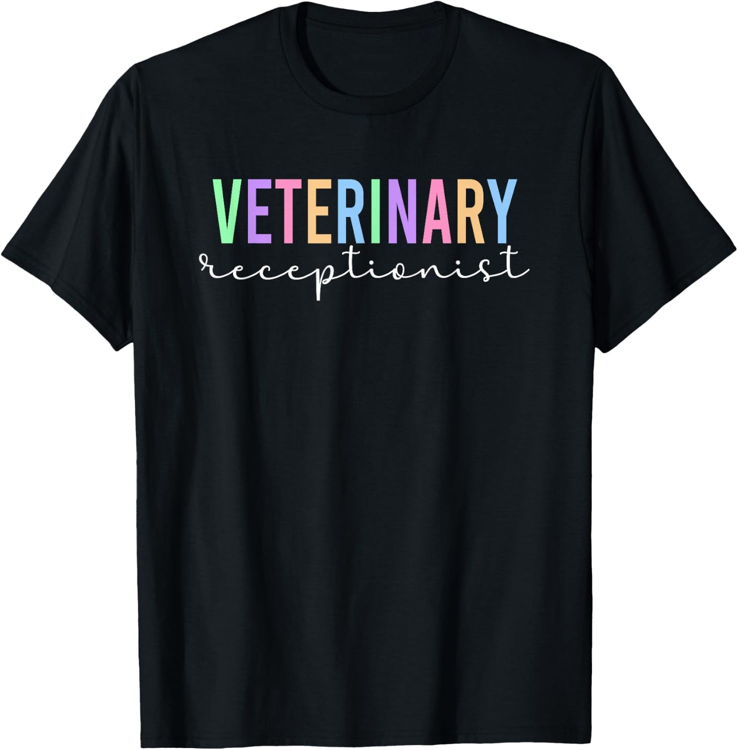 Veterinary Receptionist Cute Vet Receptionist T-Shirt - T-Shirt | Black