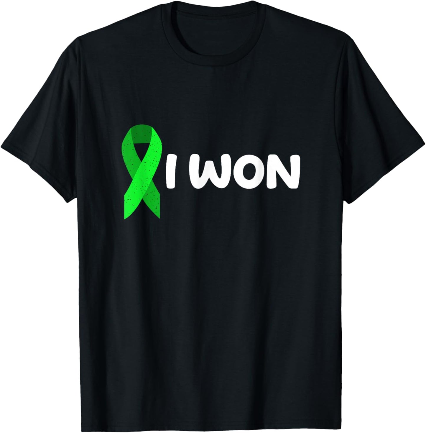I Won! Liver Cancer survivor. Green ribbon T-Shirt - T-Shirt | Black