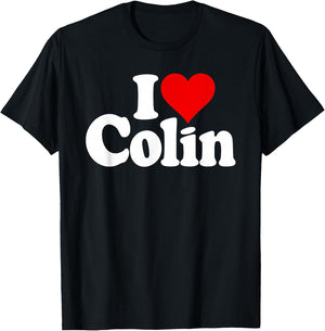 I Love Heart Colin T-Shirt - T-Shirt | Black