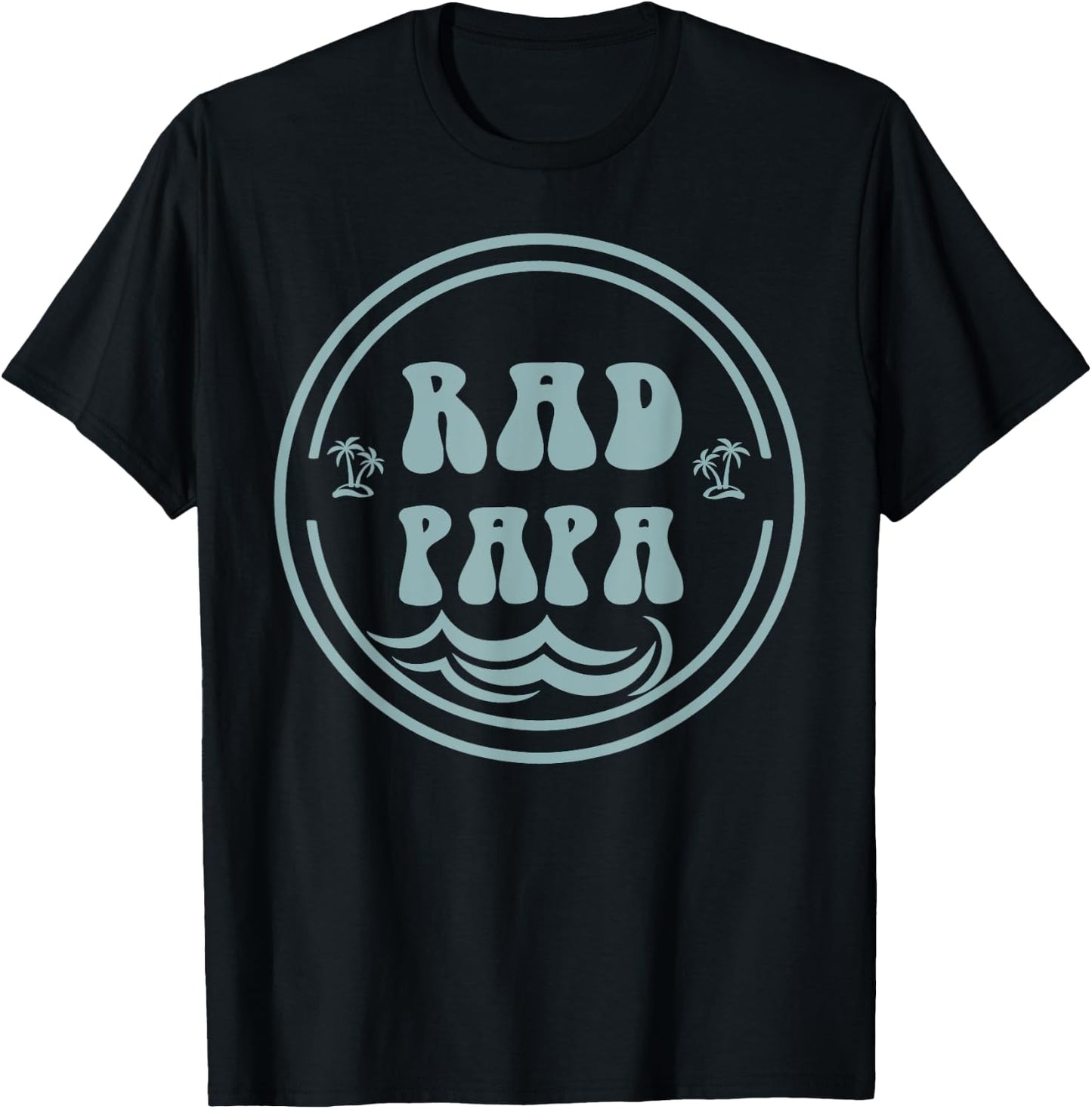 Rad Papa Surf Matching Birthday The Big One 1st Birthday T-Shirt - T-Shirt | Black