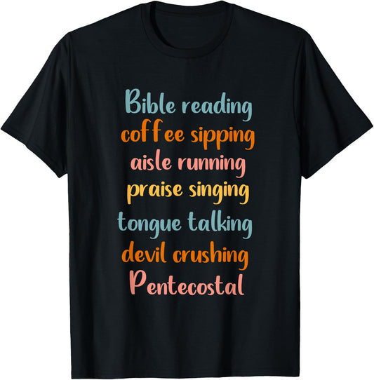 Pentecostal Apostolic Coffee Lover Woman Christian Sister T-Shirt - T-Shirt | Black