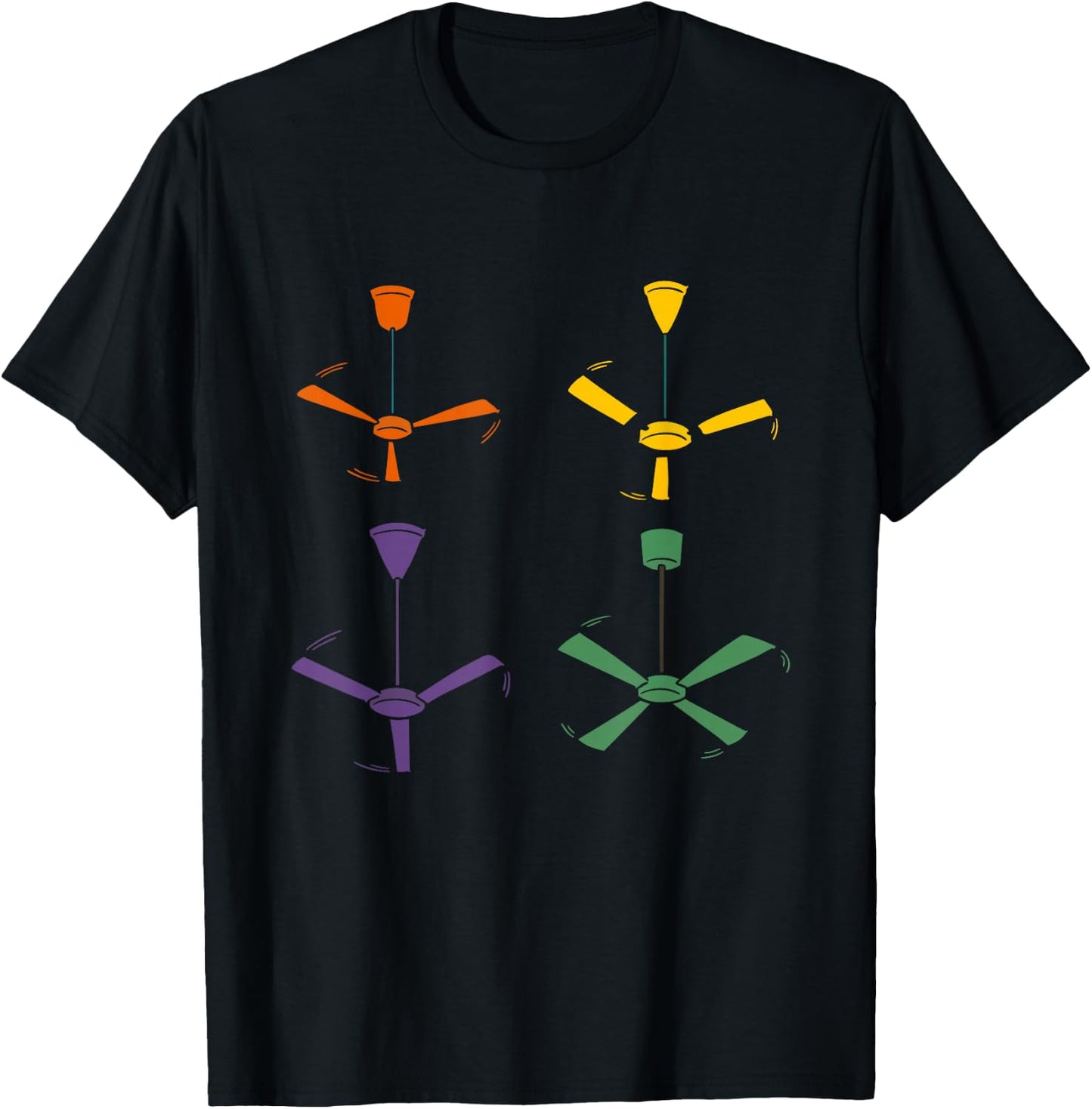 Vintage Ceiling Fan Lazy DIY Halloween Costume Funny Easy T-Shirt - T-Shirt | Black
