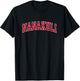 Nanakuli Hawaii HI Vintage Sports Design Red Design T-Shirt - T-Shirt | Black