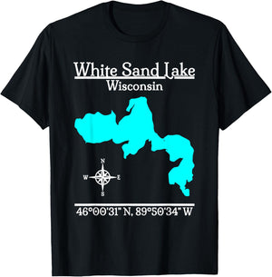 White Sand Lake, Wisconsin T-Shirt - T-Shirt | Black