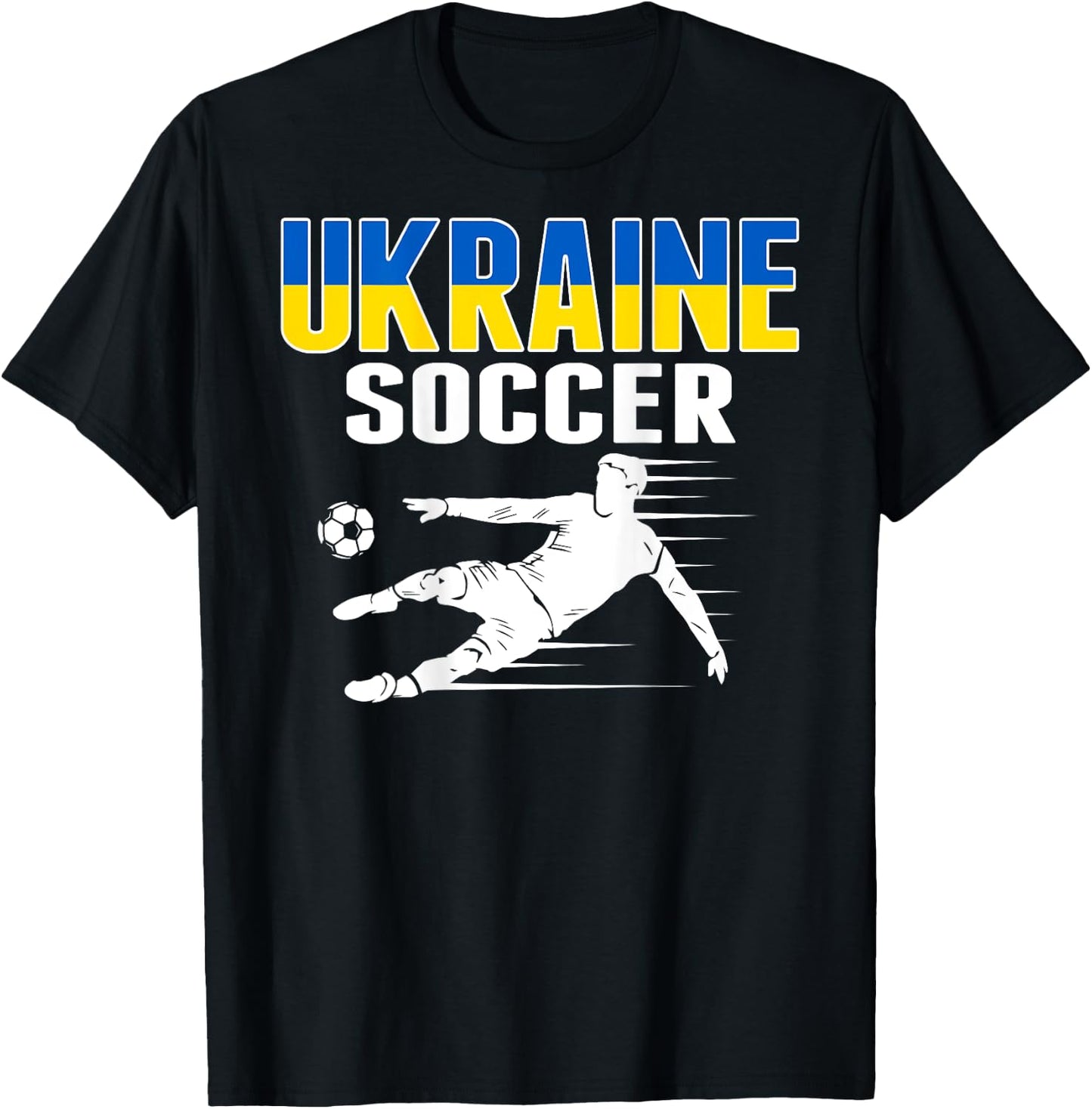 Ukraine Soccer Lovers Jersey Support Ukrainian Football Team T-Shirt - T-Shirt | Black