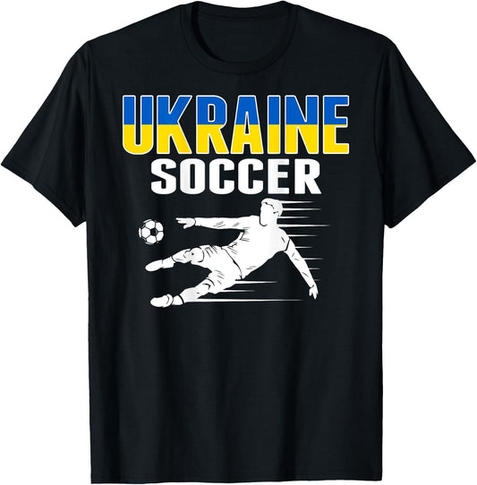 Ukraine Soccer Lovers Jersey Support Ukrainian Football Team T-Shirt - T-Shirt | Black