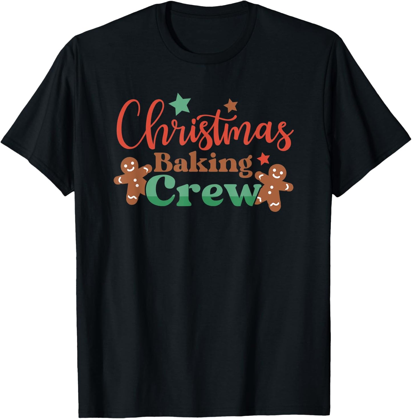 Christmas Cookie Crew Family Baking Team Xmas Tree Bakers T-Shirt - T-Shirt | Black