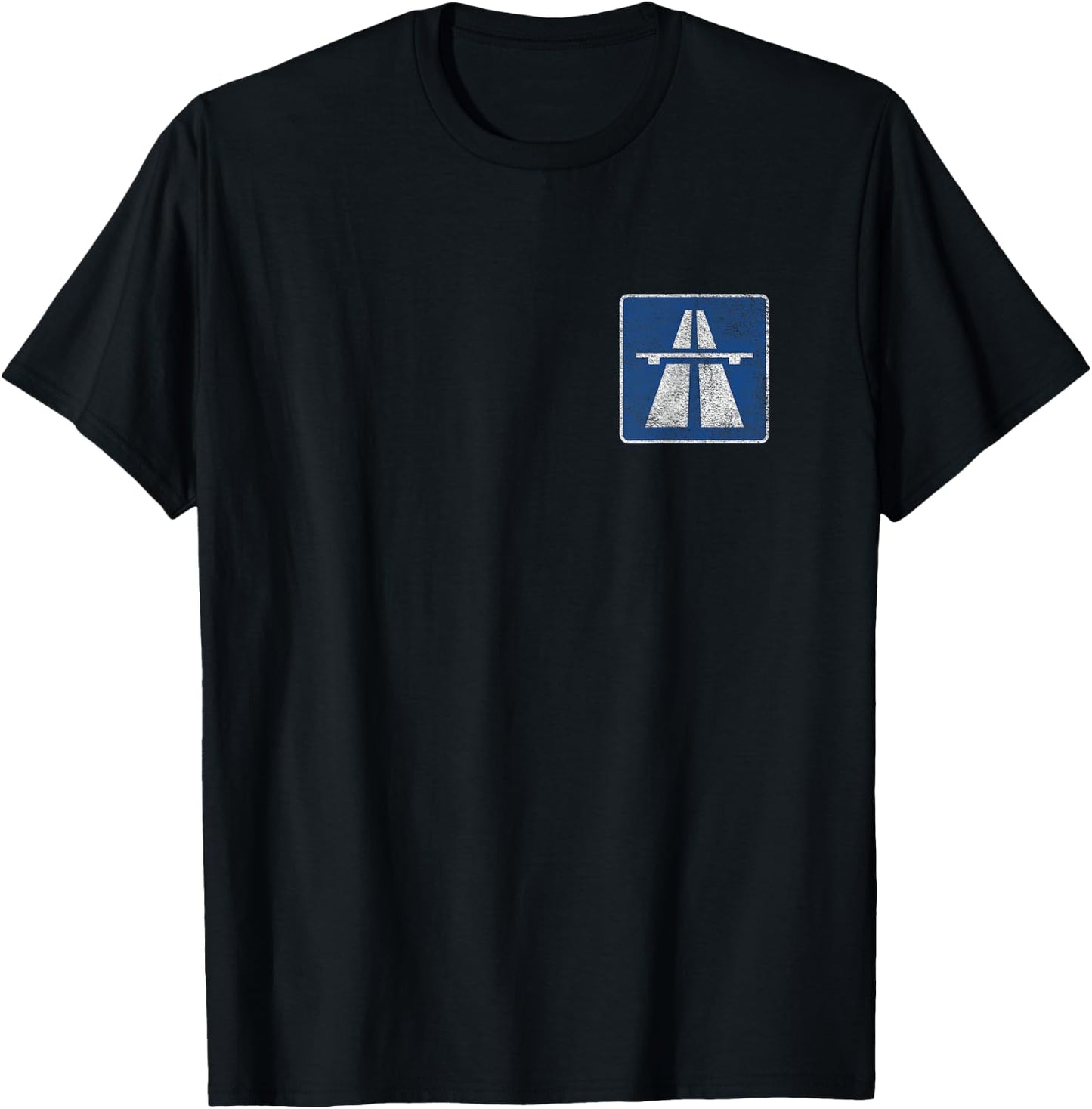 Germany Autobahn Sign Bundesautobahn No Limits T-Shirt - T-Shirt | Black