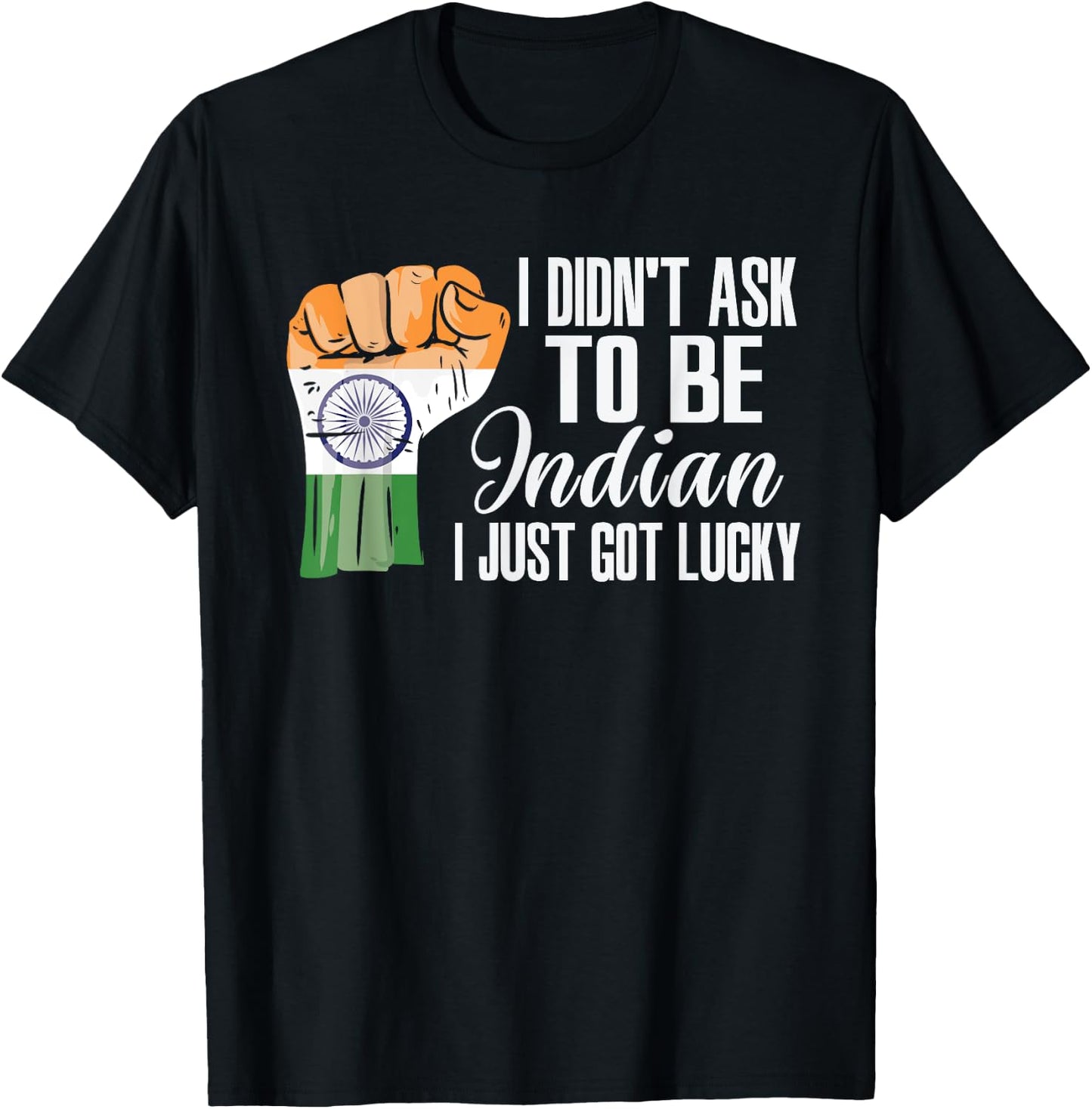 Indian India Flag Grown Indian Roots Indian Patriot T-Shirt - T-Shirt | Black