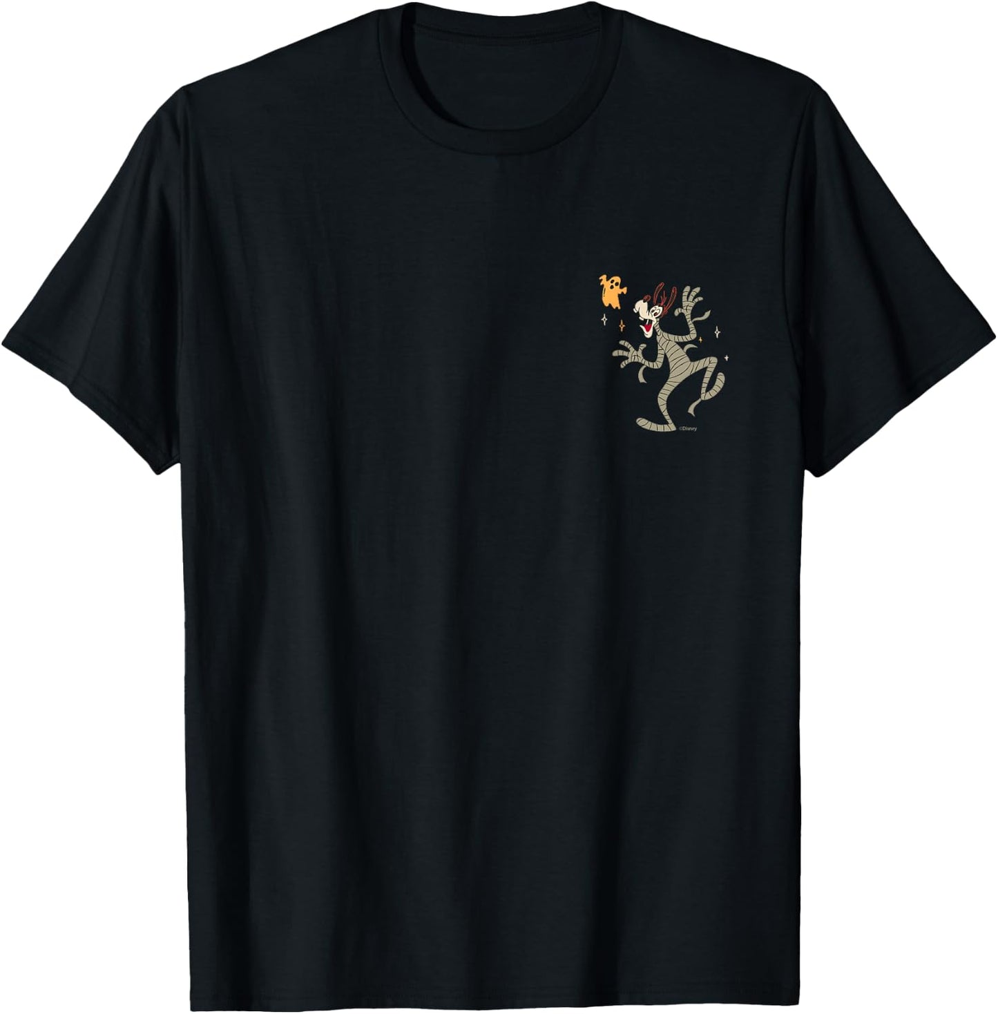 Disney Goofy Halloween Mummy and Spooky Ghost T-Shirt - T-Shirt | Black