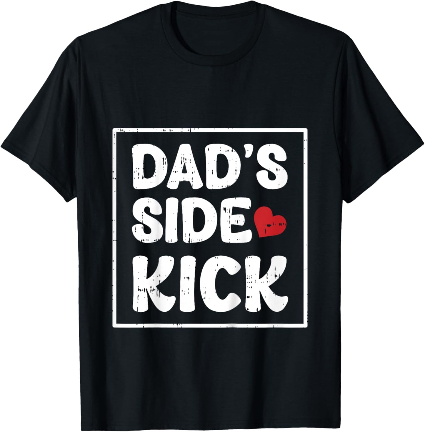 Kids Dads Side Kick Fathers Day Funny Son Baby Boys Kids Toddlers T-Shirt - T-Shirt | Black