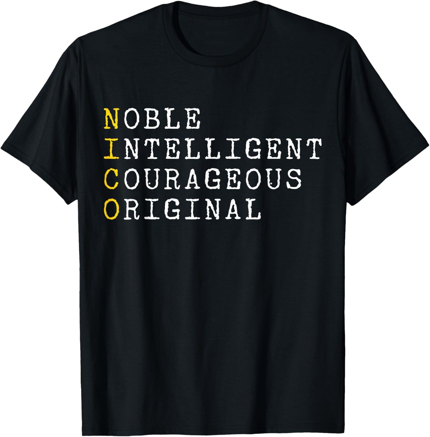 Nico Personalized, Nico Name, Boy Man Nico T-Shirt - T-Shirt | Black