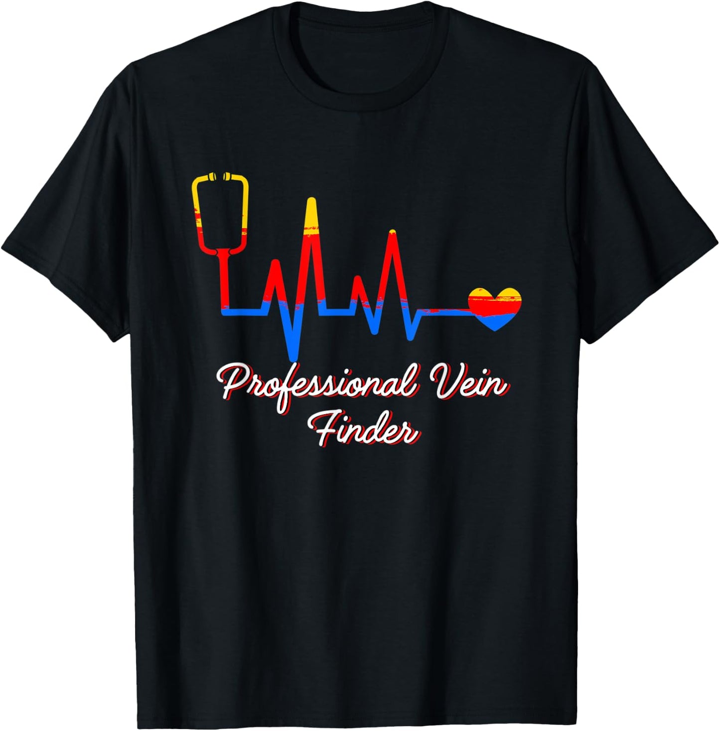 Professional Vein Finder ER Nurse Medical Staff T-Shirt - T-Shirt | Black