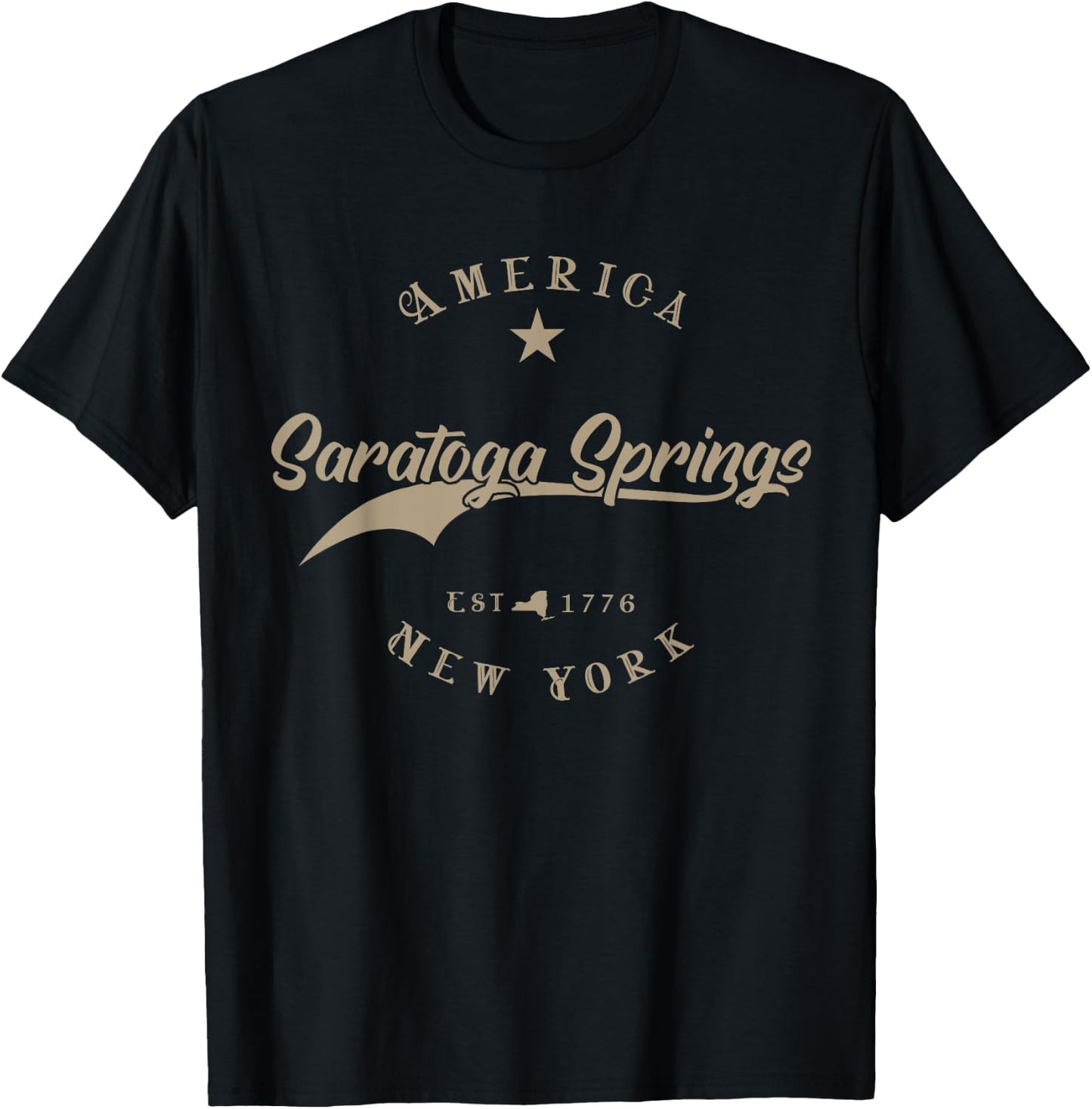 Saratoga Springs | New York T-Shirt - T-Shirt | Black