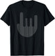 Rock Hand Piano Keyboard - Funny Cool Pianist Keyboardist T-Shirt - T-Shirt | Black