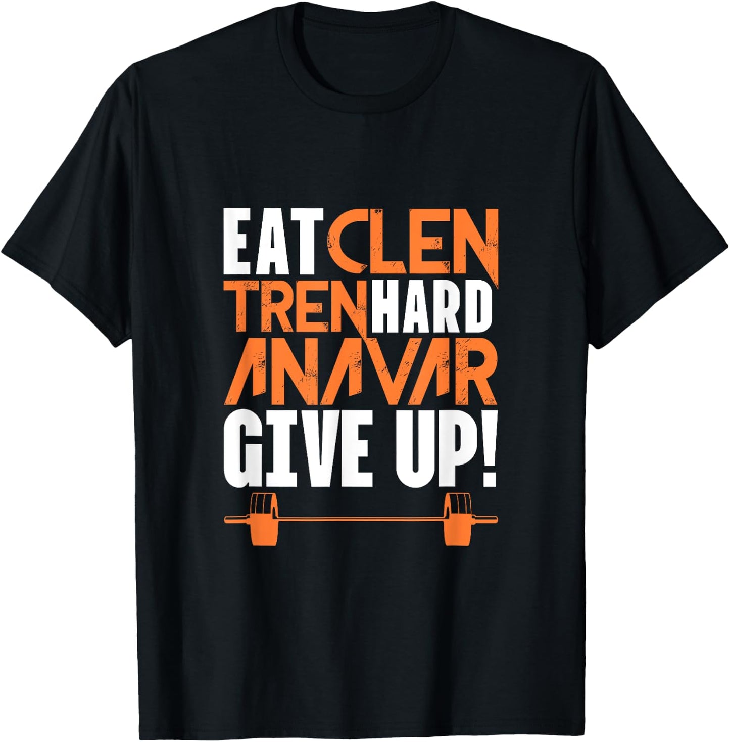 Eat Clean Tren Hard Gym Bodybuilding Fitness Workout Word Game T-Shirt - T-Shirt | Black